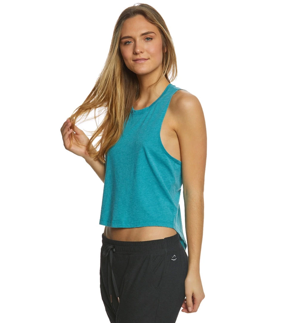 CLOTHING Beyond Yoga Wrap Around Yoga Tank Brushed Jade 5 CLOTHING Beyond Yoga Wrap Around Yoga Tank Brushed Jade