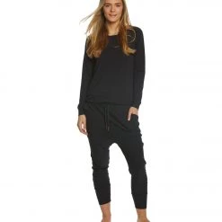 CLOTHING Beyond Yoga Relaxed Long Sleeve Pullover Black