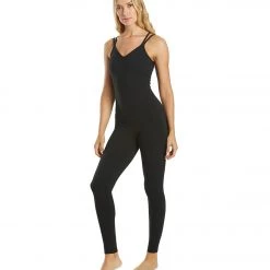 Everyday Yoga Radiant Solid Strappy Back Long Leotard 28