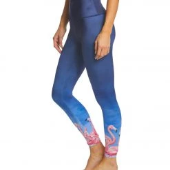 Beyond Yoga Lux Off Tropic High Waisted Midi Yoga Leggings Flamingos