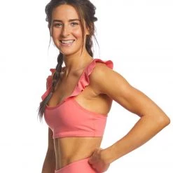 Beyond Yoga Frill Seeker Yoga Sports Bra Heatwave CLOTHING