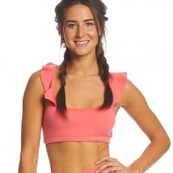 Beyond Yoga Frill Seeker Yoga Sports Bra Heatwave CLOTHING
