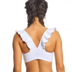 Beyond Yoga Frill Seeker Yoga Sports Bra White 10 Beyond Yoga Frill Seeker Yoga Sports Bra White