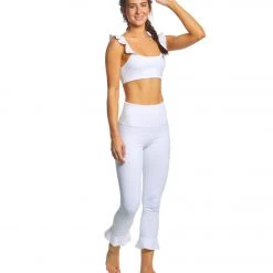 Beyond Yoga Frill Seeker Yoga Sports Bra White 11 Beyond Yoga Frill Seeker Yoga Sports Bra White
