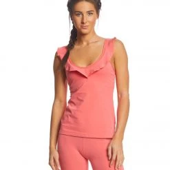 CLOTHING Beyond Yoga Frill Seeker Tank Heatwave