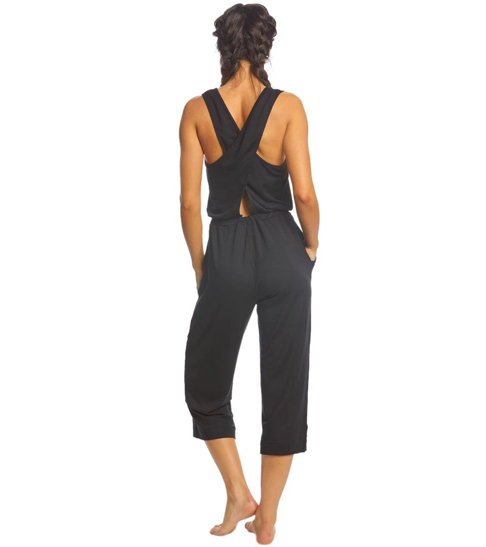 Beyond Yoga Farrah Cropped Jumpsuit Black CLOTHING 5 Beyond Yoga Farrah Cropped Jumpsuit Black CLOTHING