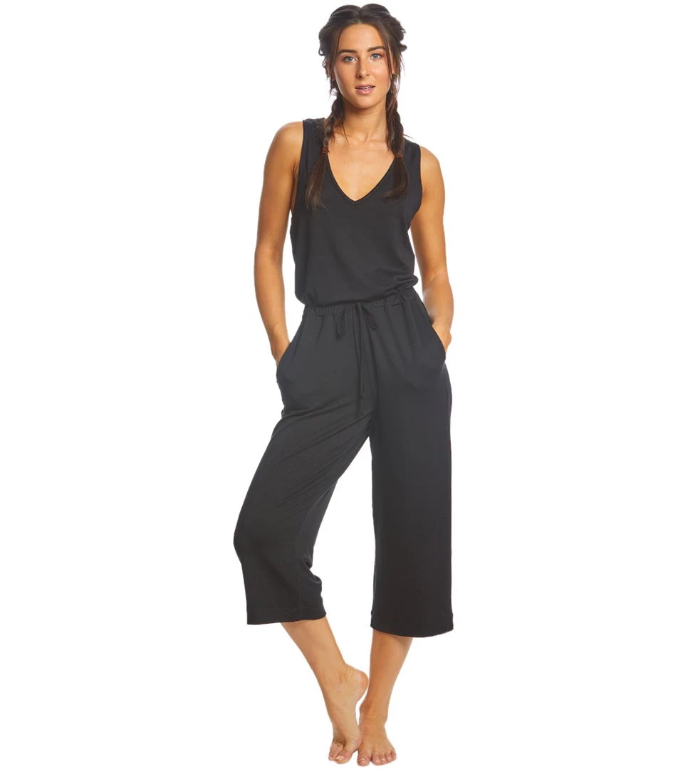 Beyond Yoga Farrah Cropped Jumpsuit Black CLOTHING 6 Beyond Yoga Farrah Cropped Jumpsuit Black CLOTHING