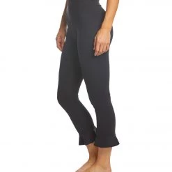 Beyond Yoga Frill Seeker High Waisted Midi Yoga Leggings Jet Black CLOTHING