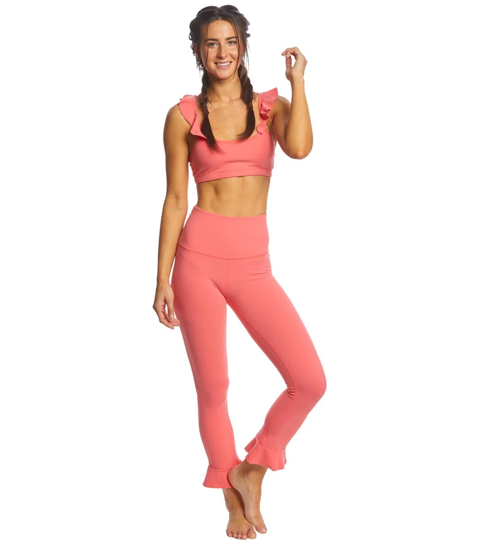 CLOTHING Beyond Yoga Frill Seeker High Waisted Midi Yoga Leggings Heatwave 6 CLOTHING Beyond Yoga Frill Seeker High Waisted Midi Yoga Leggings Heatwave
