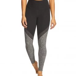 CLOTHING Beyond Yoga Tri-Panel Spacedye High Waisted 7/8 Yoga Leggings Darkest Night Tri-Panel