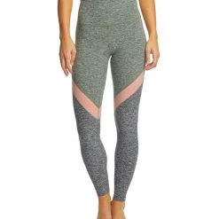 Beyond Yoga Tri-Panel Spacedye High Waisted 7/8 Yoga Leggings Jungle Palm Tri-Panel