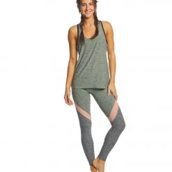 Beyond Yoga Tri-Panel Spacedye High Waisted 7/8 Yoga Leggings Jungle Palm Tri-Panel