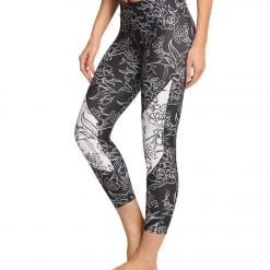 CLOTHING Balance Collection Dana Yoga Capris Black/White Floral