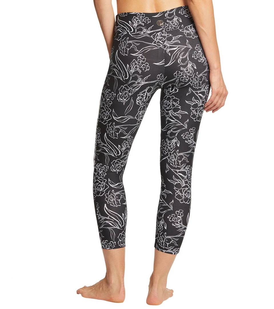 CLOTHING Balance Collection Dana Yoga Capris Black/White Floral 5 CLOTHING Balance Collection Dana Yoga Capris Black/White Floral