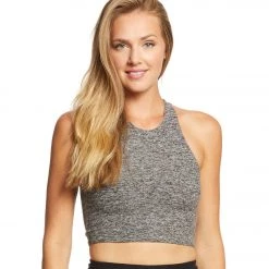 CLOTHING Beyond Yoga Across The Strap Cropped Tank Black/White