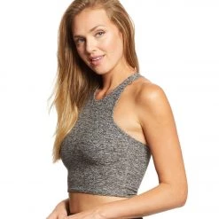 CLOTHING Beyond Yoga Across The Strap Cropped Tank Black/White