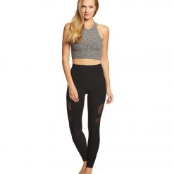 CLOTHING Beyond Yoga Across The Strap Cropped Tank Black/White