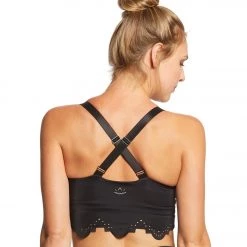 CLOTHING Beyond Yoga Cruz Scalloped Bralette Black