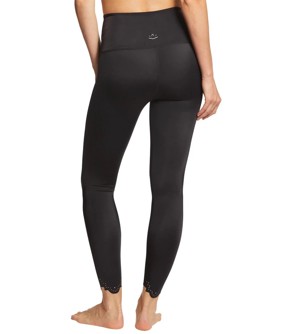 Beyond Yoga Cruz Scalloped High Waisted 7/8 Yoga Leggings Black CLOTHING 5 Beyond Yoga Cruz Scalloped High Waisted 7/8 Yoga Leggings Black CLOTHING