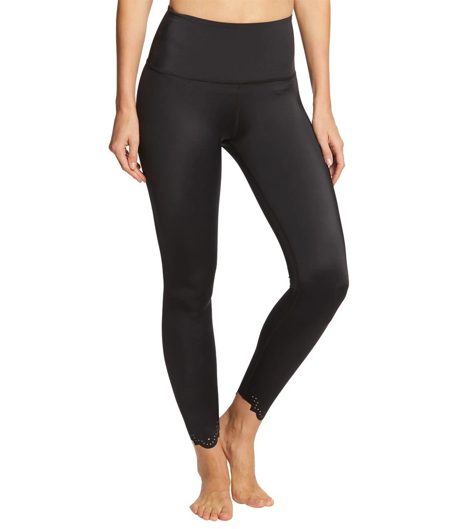 Beyond Yoga Cruz Scalloped High Waisted 7/8 Yoga Leggings Black CLOTHING 8 Beyond Yoga Cruz Scalloped High Waisted 7/8 Yoga Leggings Black CLOTHING