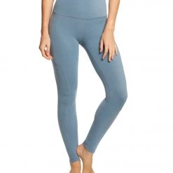 CLOTHING Beyond Yoga Plush High Waisted Yoga Leggings With Pockets Light Blue Heather