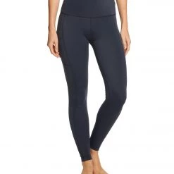 Beyond Yoga Plush High Waisted Yoga Leggings With Pockets Nocturnal Navy Heather