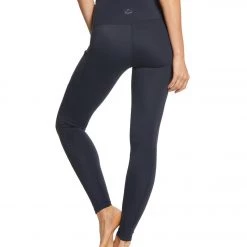Beyond Yoga Plush High Waisted Yoga Leggings With Pockets Nocturnal Navy Heather