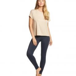 Beyond Yoga Plush High Waisted Yoga Leggings With Pockets Nocturnal Navy Heather