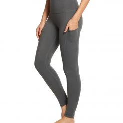 CLOTHING Beyond Yoga Plush High Waisted Yoga Leggings With Pockets Charcoal Gray Heather
