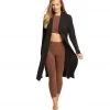 Beyond Yoga High Slits Long Duster Black