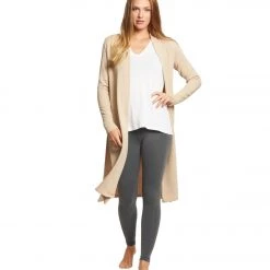 Beyond Yoga High Slits Long Duster Texas Taupe CLOTHING