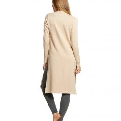 Beyond Yoga High Slits Long Duster Texas Taupe CLOTHING