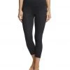 Balance Collection Embossed High Waisted Yoga Capris Black Foliage