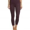 Balance Collection Embossed High Waisted Yoga Capris Wild Plum Brush Stroke