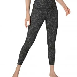 CLOTHING Beyond Yoga Spacedye So Lacy High Waisted 7/8 Yoga Leggings Black/White Lace