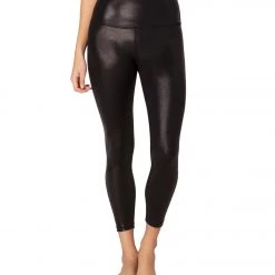 CLOTHING Beyond Yoga Pearlized High Waisted 7/8 Yoga Leggings Black