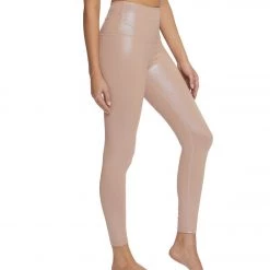 Beyond Yoga Pearlized High Waisted 7/8 Yoga Leggings Brazen Blush