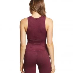 NEW ARRIVALS NUX One By One Seamless Yoga Crop Top Violet Wine 10 NEW ARRIVALS NUX One By One Seamless Yoga Crop Top Violet Wine