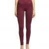 NEW ARRIVALS NUX One By One Seamless Yoga Leggings Violet Wine