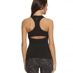 CLOTHING Beyond Yoga Slip Open Tank Jet Black