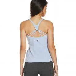 PrAna Momento Yoga Top Blue Sheen