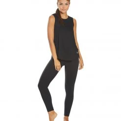 Balance Collection Canyon Singlet Yoga Tank Top Black