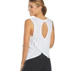Balance Collection Canyon Singlet Yoga Tank Top White