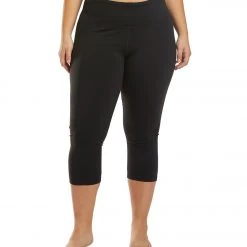 CLOTHING PrAna Transform Yoga Capris Plus Black