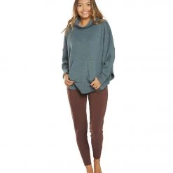 PrAna Cozy Up After Yoga Poncho Grey Blue Heather CLOTHING 12 PrAna Cozy Up After Yoga Poncho Grey Blue Heather CLOTHING