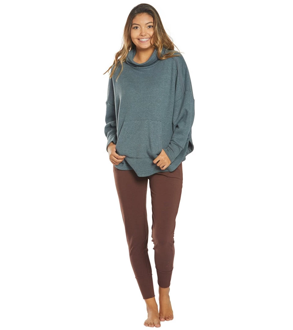PrAna Cozy Up After Yoga Poncho Grey Blue Heather CLOTHING 6 PrAna Cozy Up After Yoga Poncho Grey Blue Heather CLOTHING