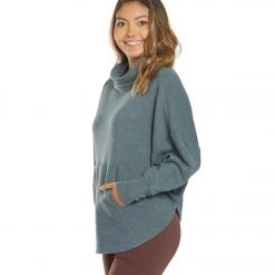 PrAna Cozy Up After Yoga Poncho Grey Blue Heather CLOTHING 13 PrAna Cozy Up After Yoga Poncho Grey Blue Heather CLOTHING
