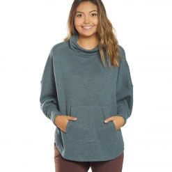 PrAna Cozy Up After Yoga Poncho Grey Blue Heather CLOTHING 15 PrAna Cozy Up After Yoga Poncho Grey Blue Heather CLOTHING