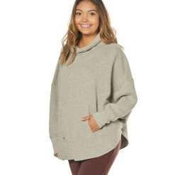 PrAna Cozy Up After Yoga Poncho Oatmeal Heather