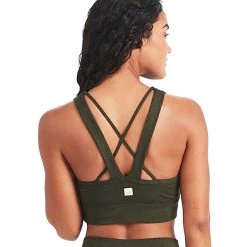 CLOTHING Vuori Juno Yoga Sports Bra Evergreeen Heather